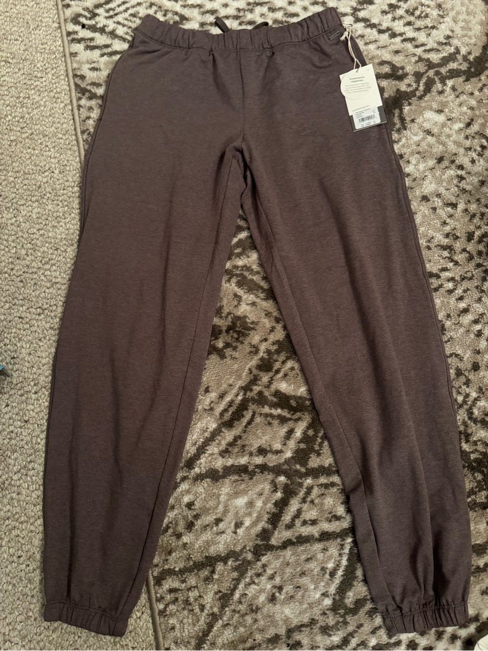 Vuori Heathered Plum Drawstring Joggers